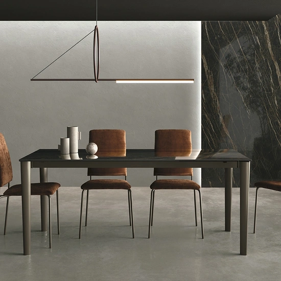 Tavolo allungabile Yago in ceramica lucida di Sedit