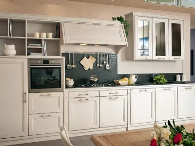 Cucina Classica lineare Belville in Frassino Avorio di Le Cucine dei Mastri