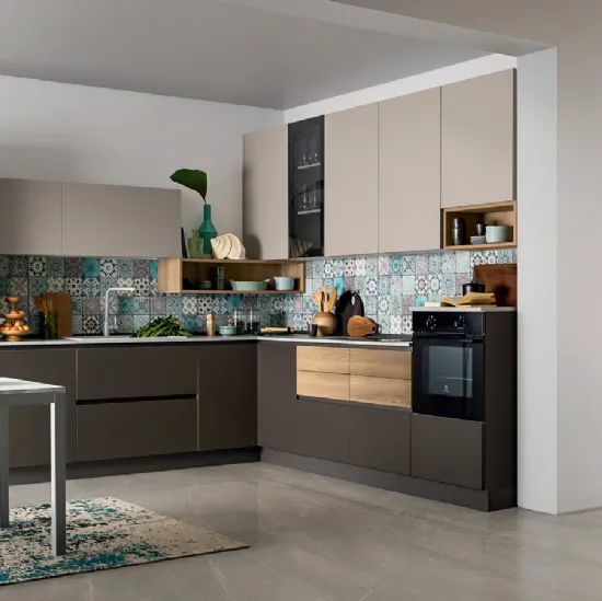 Cucina Moderna in laccato opaco ad angolo Easy 025 di Ar-due