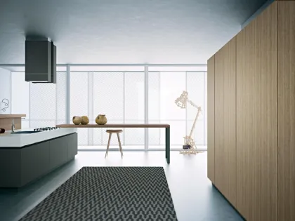 Cucina Moderna lineare Area 22 30 gradi 01 in laccato di Dibiesse