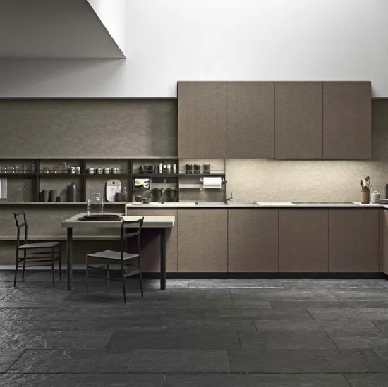 Cucina Moderna con penisola Spring Job 02 in laminato di Dibiesse