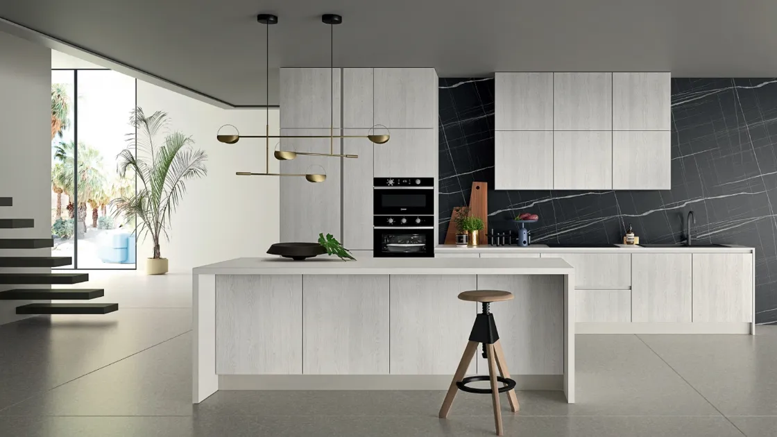 Cucina Moderna lineare in quercia Easy 001 di Ar-due