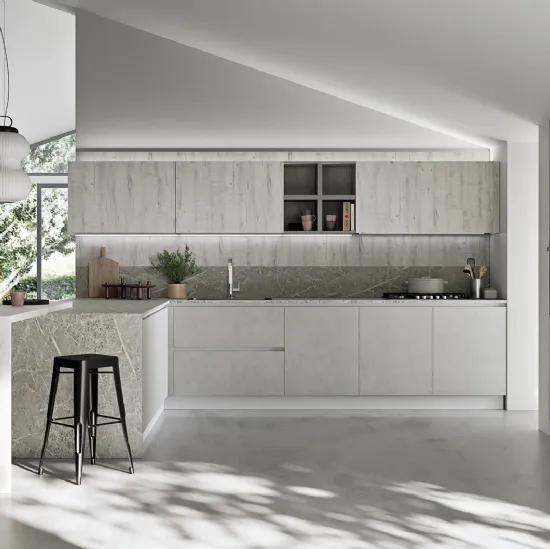 Cucina Moderna con penisola Easy 003 di Ar-due