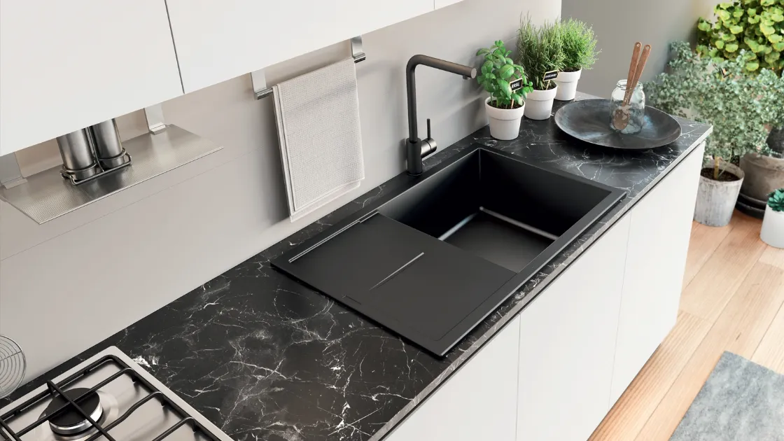 Cucina Moderna lineare Easy 016 di Ar-due