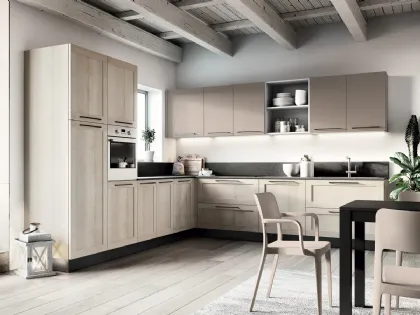 Cucina Moderna ad angolo effetto Rovere Easy 020 di Ar-due