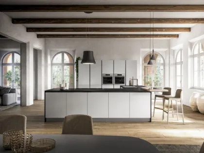 Cucina Moderna Fenix Soft Touch Bianco di Arrex