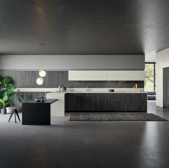 Cucina Moderna lineare Lesmo 02 in melaminico di Dibiesse