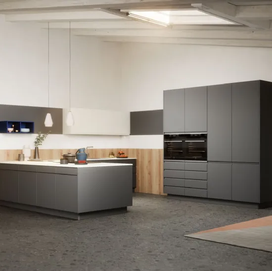 Cucina Moderna angolare in laccato opaco Smile di Dibiesse