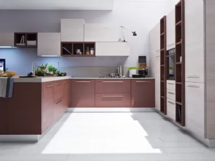 Cucina Moderna Zenzero Rovere Vinaccia di Arrex